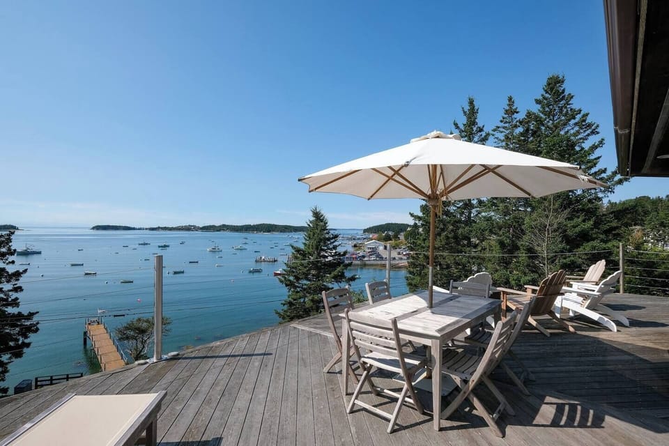 Outside seating with a Stunning View