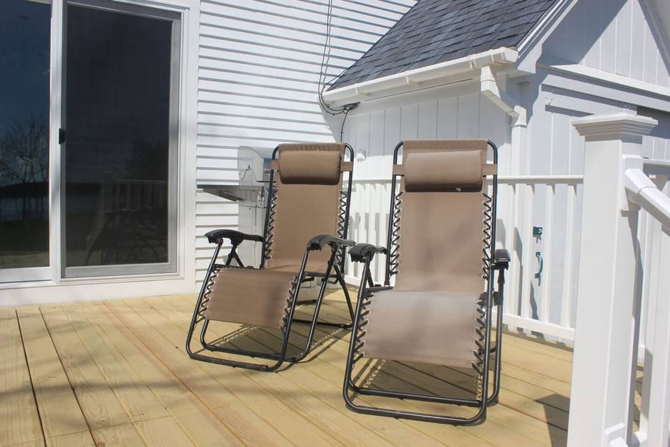 Lounges on the Back Deck at Waters Edge
