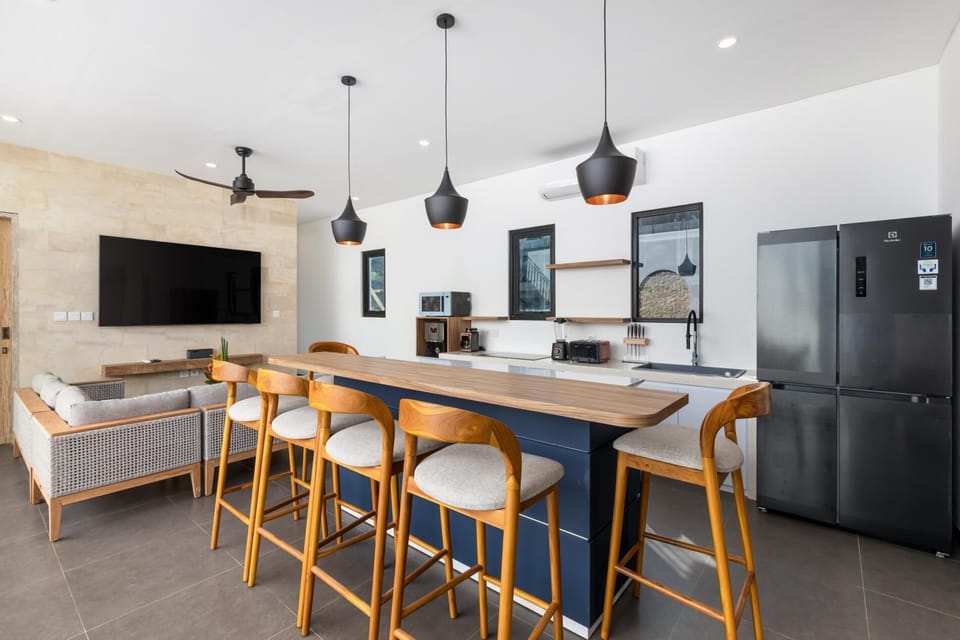 open plan living and kitchen