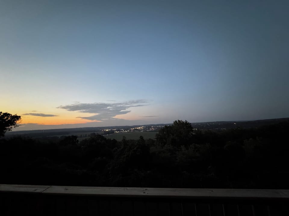 Deck view at dusk