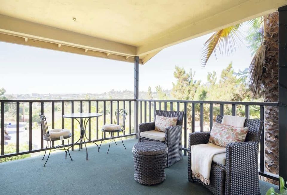 Spend out afternoons lounging on the balcony with gorgeous mountain views 
