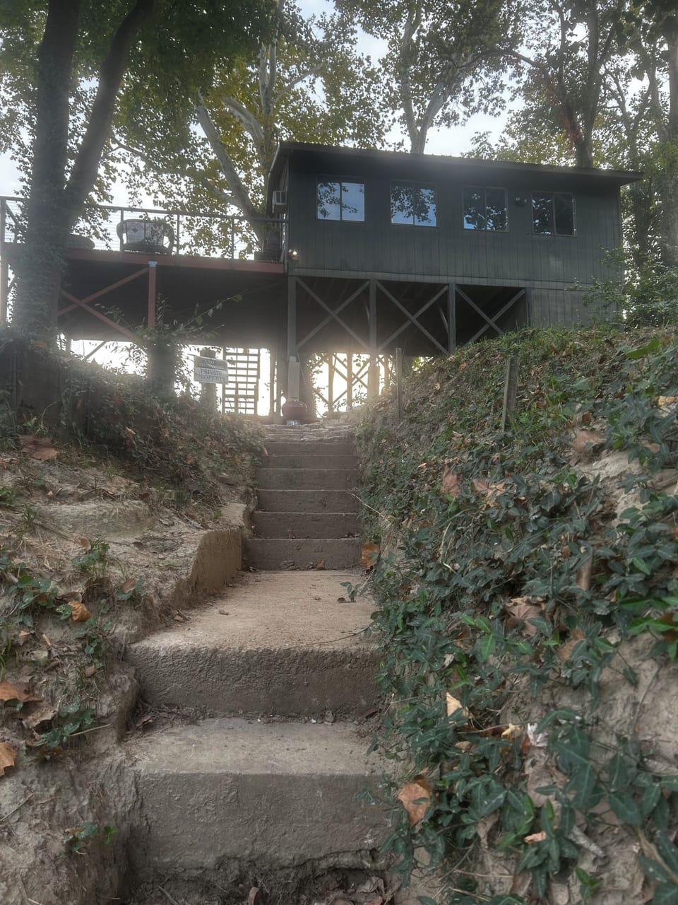 View of the house from the river