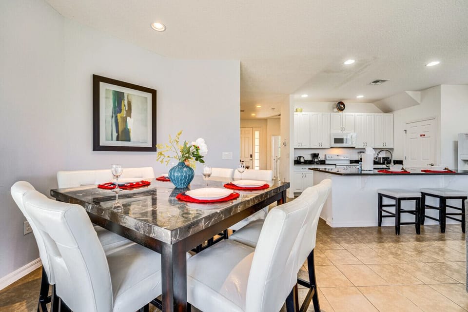 Elegant dining setup perfect for family meals and gatherings.