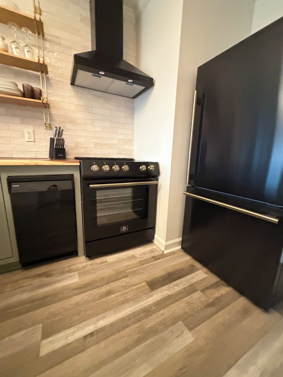 Spacious full size refrigerator and freezer for extended stays and entertaining 