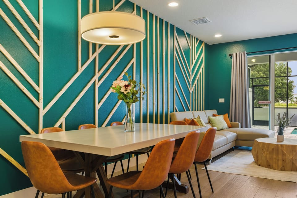 Modern charm meets comfort in this beautiful dining experience.