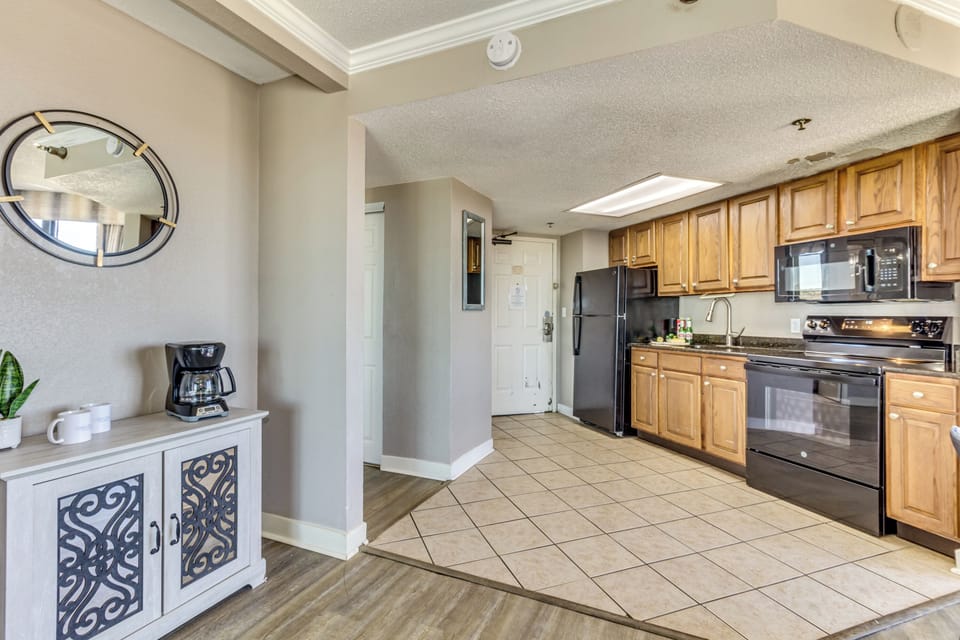 Create culinary delights in our stylish oceanview kitchen!