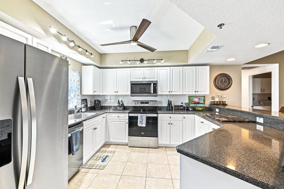 Fully equipped kitchen for all your cooking needs.