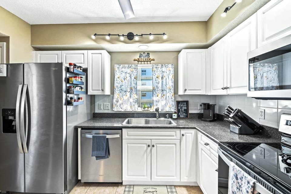Fully equipped kitchen for all your cooking needs.