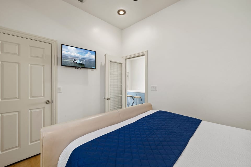 Flat Screen Roku TV included in MIL Bedroom