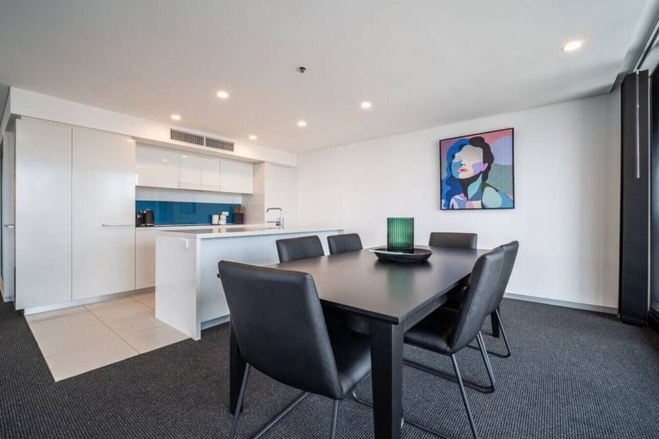 Gather around the six-seater dining table, perfect for shared meals, morning coffee, or spreading out with work.