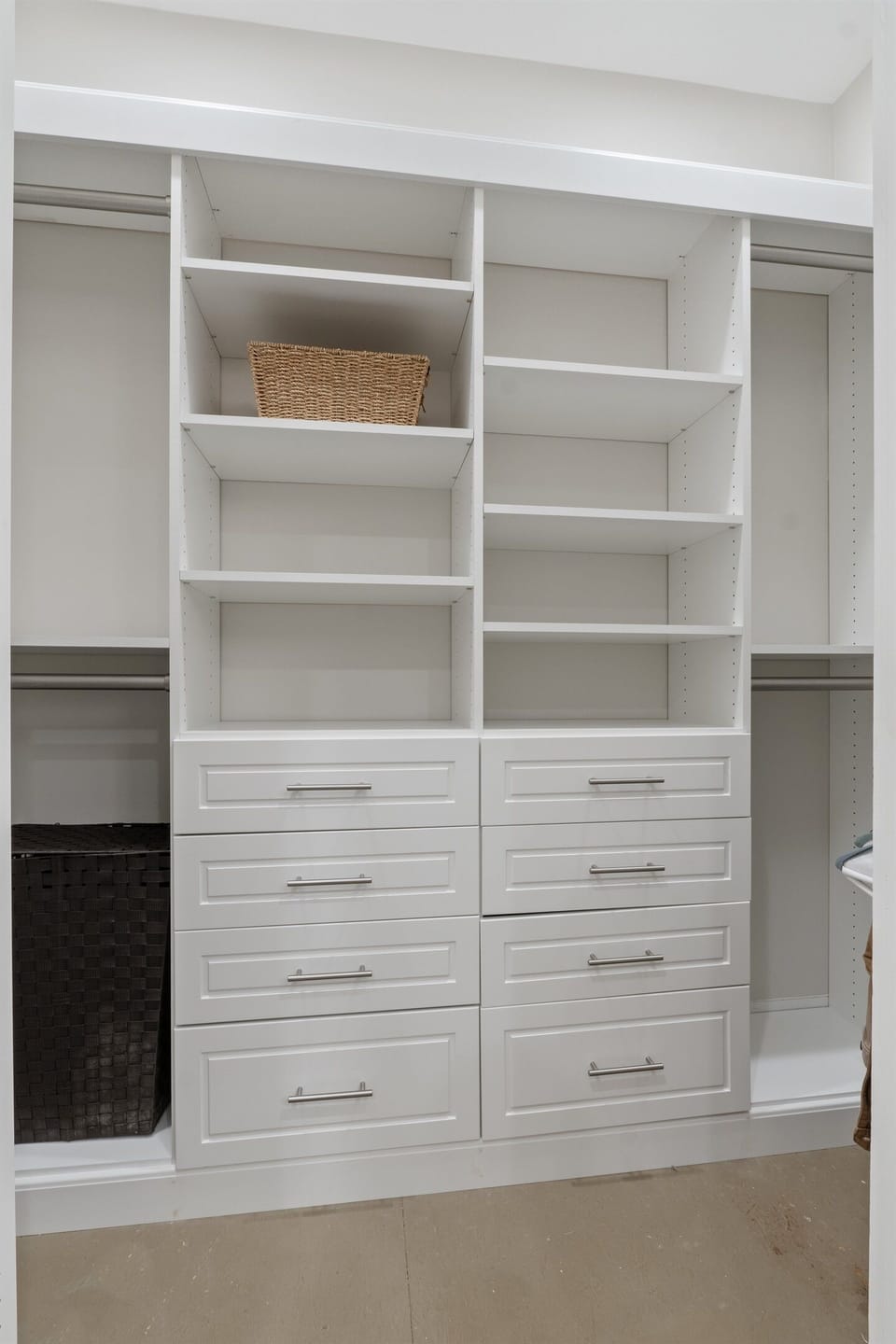 The master suite features a large custom closet, offering plenty of space and organization for extended stays.