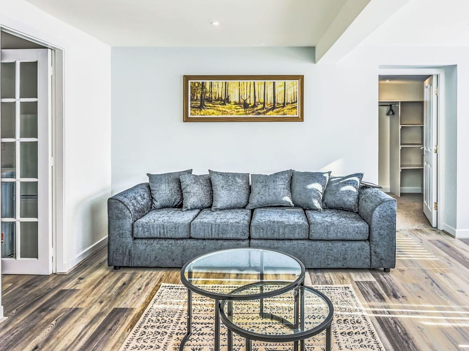 Flooring, Couch, Wood, Floor, Interior Design, Furniture, Apartment, Living Room, Wood Flooring