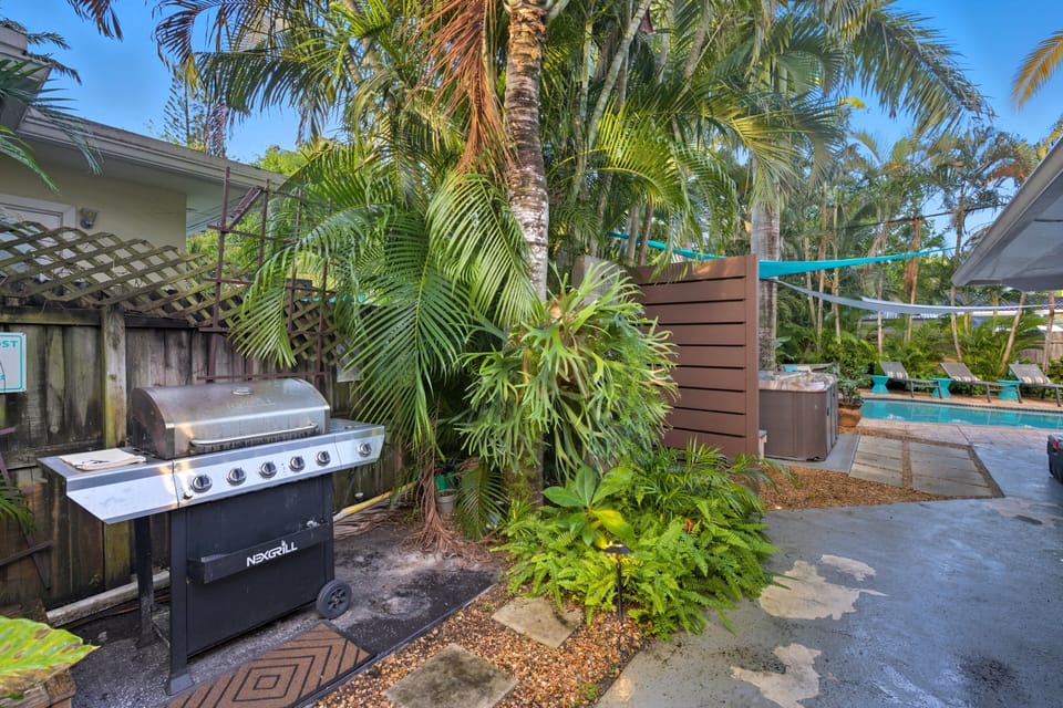 Fire up the flavor on the BBQ grill on the patio.