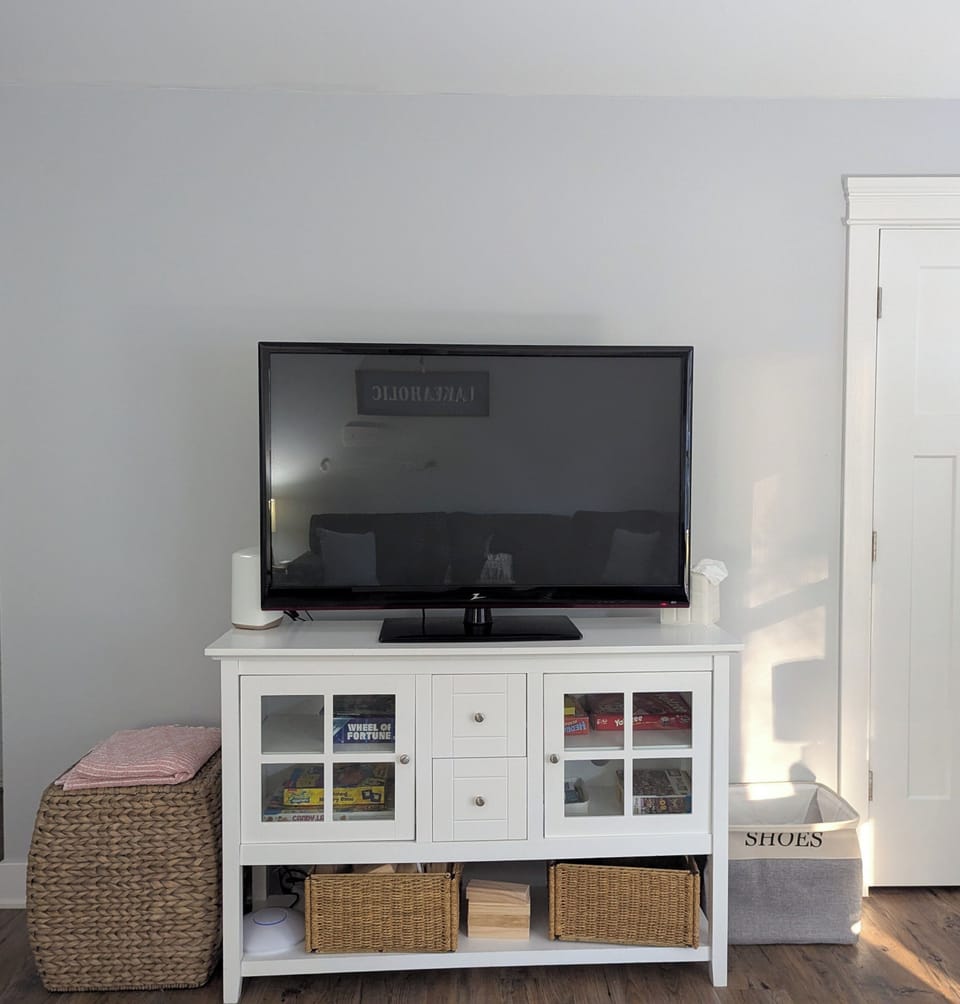 Kick back and relax with your favorite shows on the Smart TV.