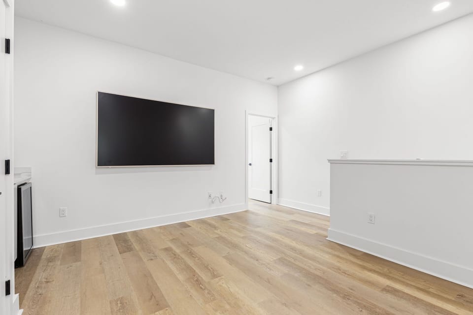 Built-in Wall TV in Upstairs Lounge Area