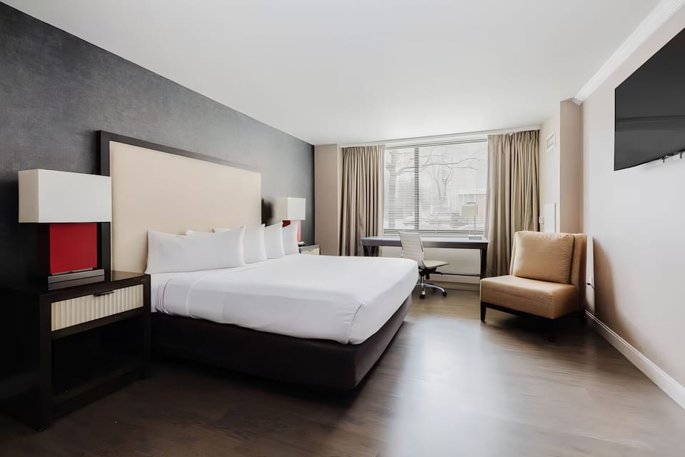 Stretch out on crisp linens with daylight pouring in.