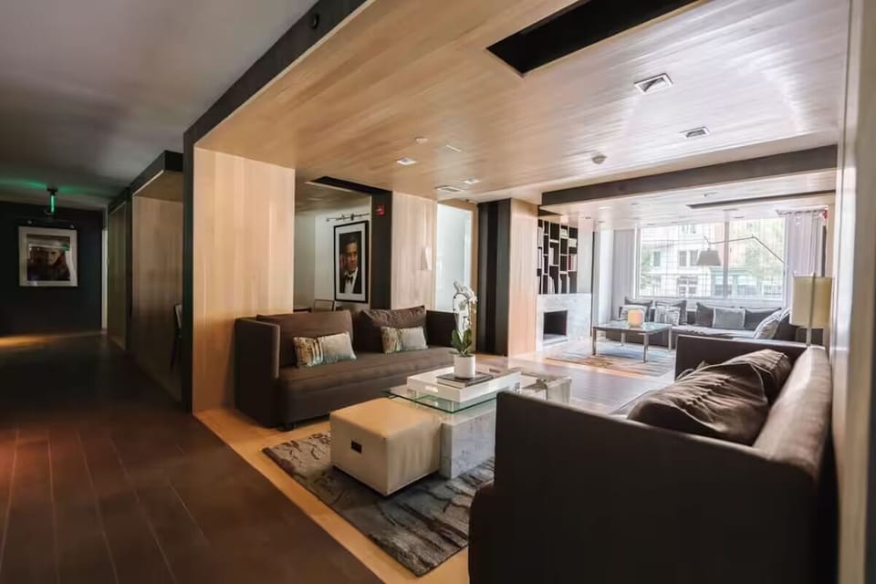 Unwind on plush seating in a stylish, welcoming lounge.