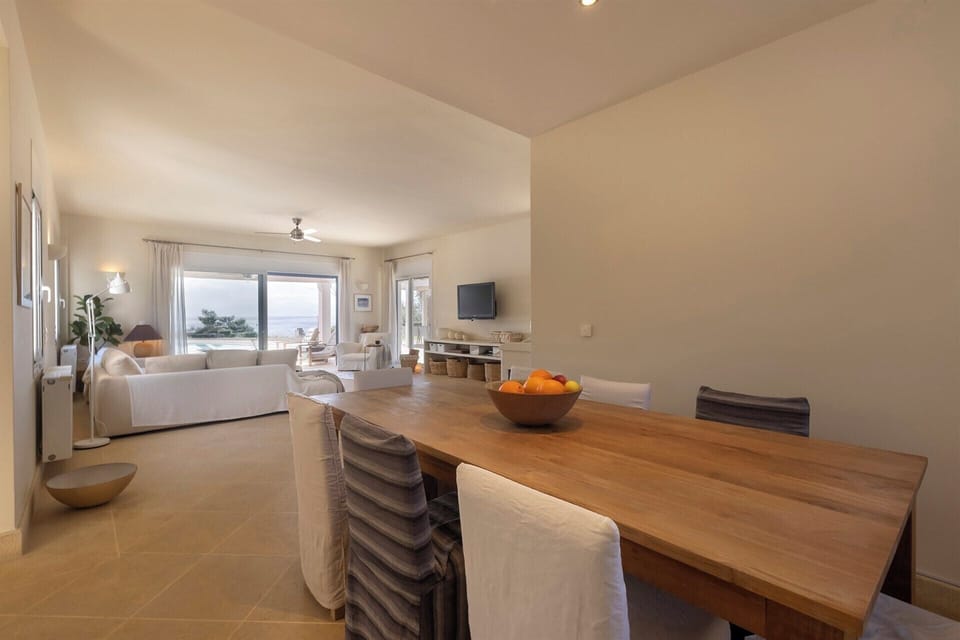 The indoor dining area.