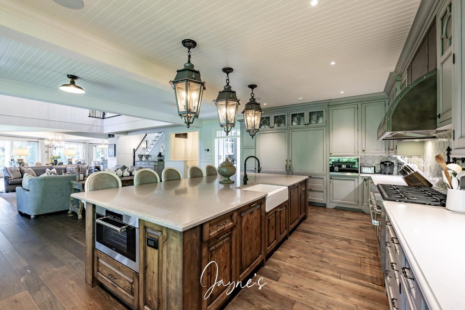 Spacious kitchen with rustic charm and modern amenities