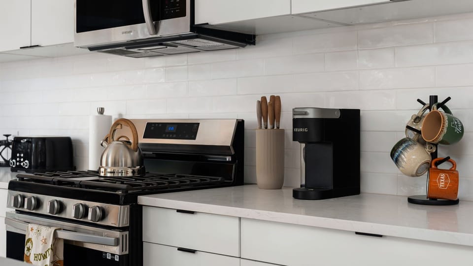 Coffee Station with Keurig, French Press & Mugs