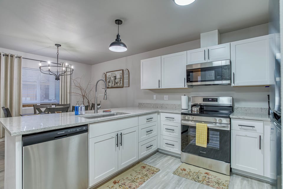 Fully stocked kitchen with pots, pans, crockpot, coffee.... you name it!