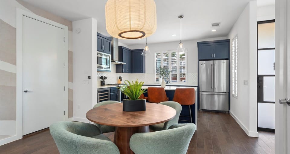 Stylish dining area for shared meals