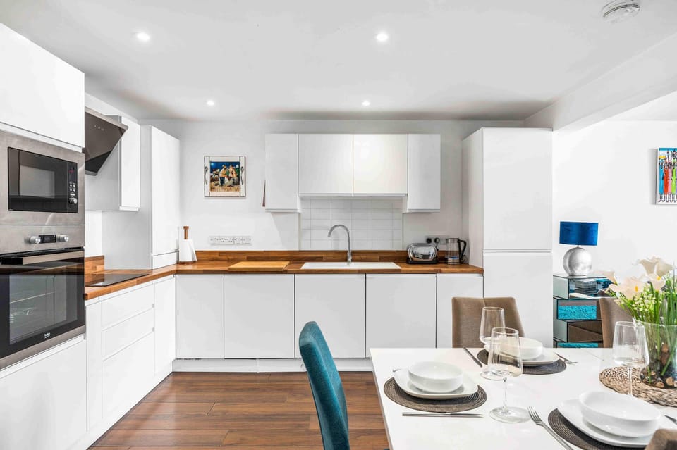 Spacious communal area combining lounge, kitchen, and dining in one open space.