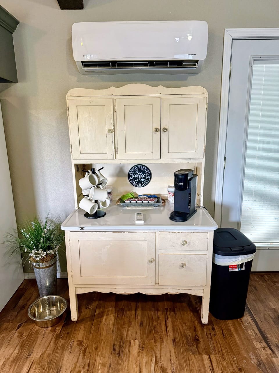 Keurig coffee station.