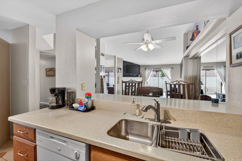 Indoors, Kitchen, Appliance, Ceiling Fan, Chair
