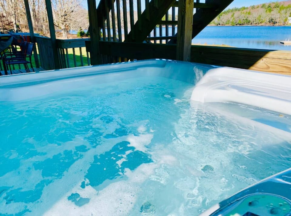 Enjoy the NEW large hot tub!