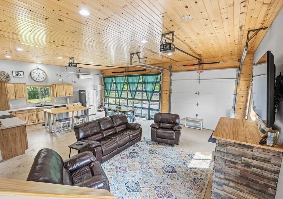 Living room and kitchen on main level. 