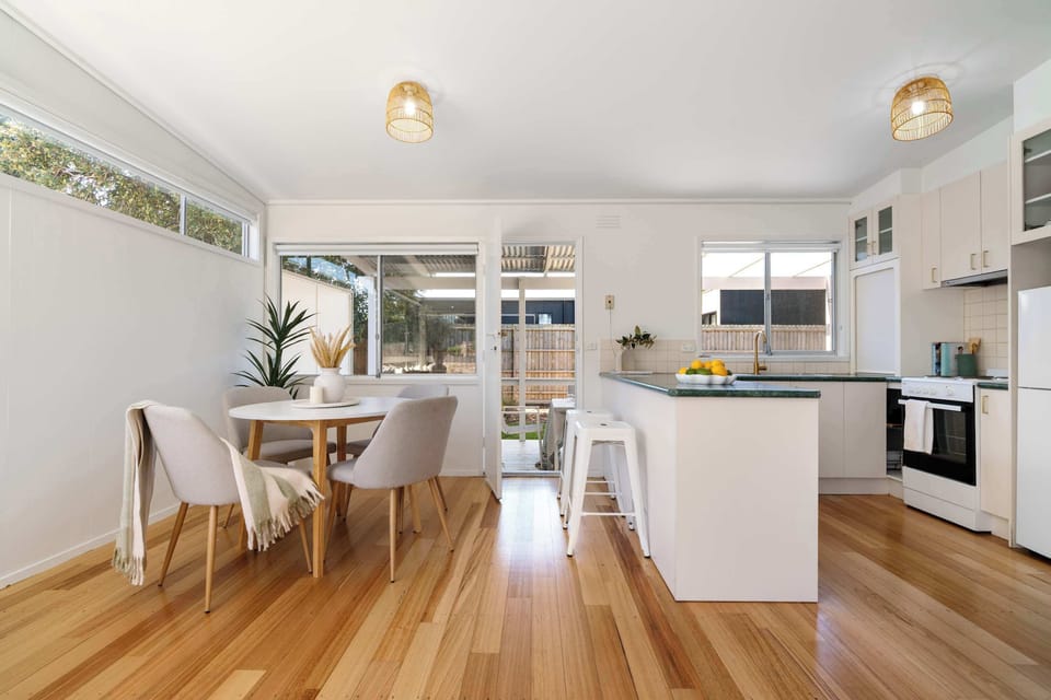 Light-filled dining nook designed for relaxed meals and easy entertaining
