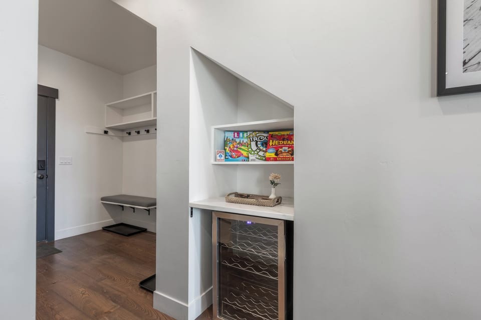 Games for the family as well as a wine cooler for you stay! 