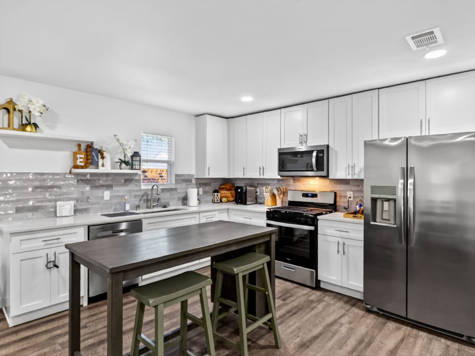 Indoors, Kitchen, Kitchen Island, Appliance, Refrigerator