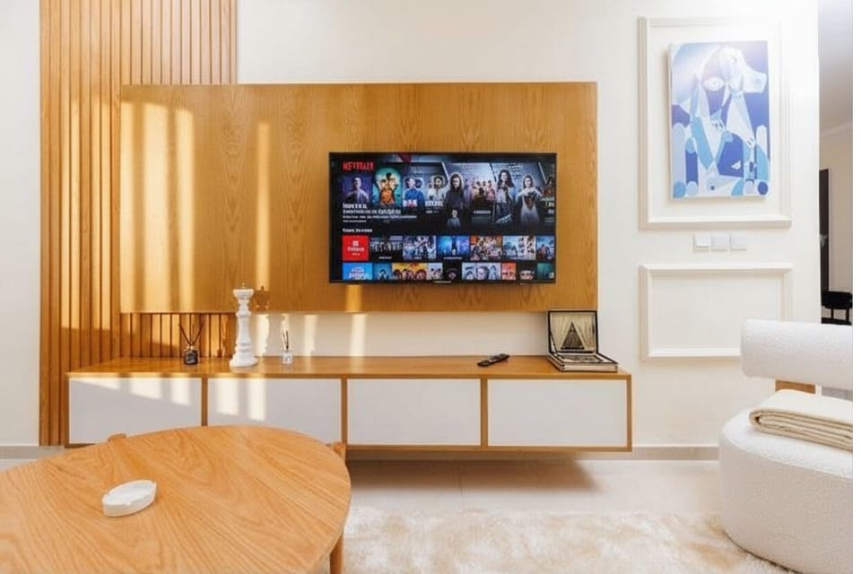 Contemporary Living Room with TV