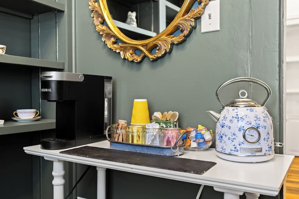 Sit and sip our complimentary tea and coffee in your personal coffee nook/library.
