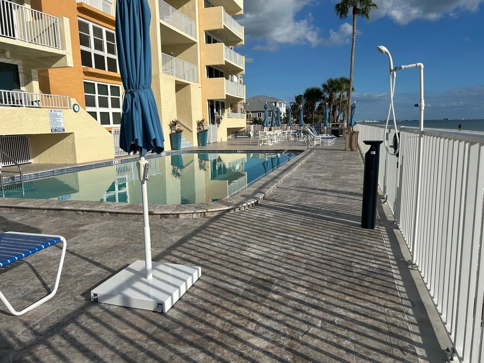 POOL AND PATIO RIGHT ON THE BEACH