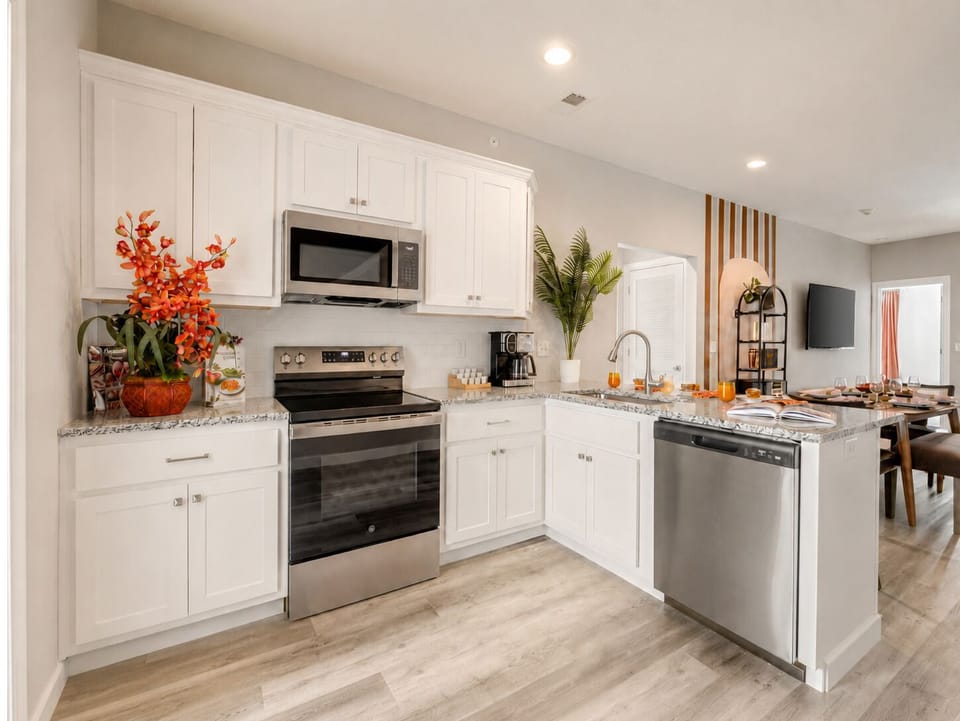 A well-equipped kitchen makes family meals and gathering together easy.