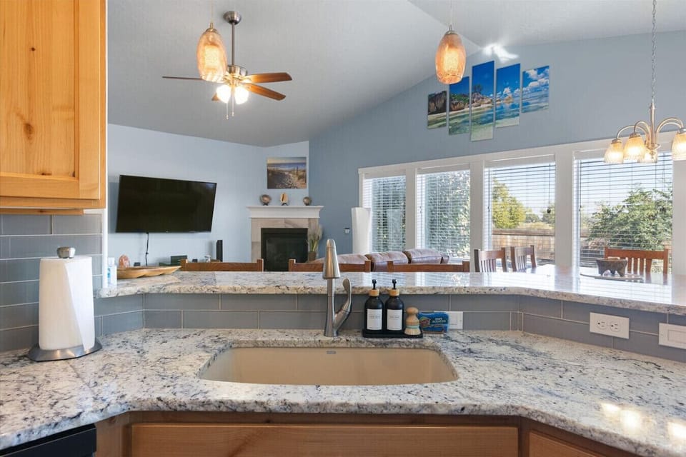 kitchen countertop view