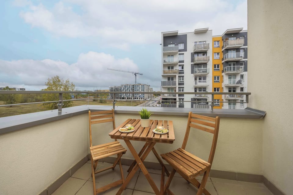 The balcony's peaceful ambiance is ideal for unwinding.