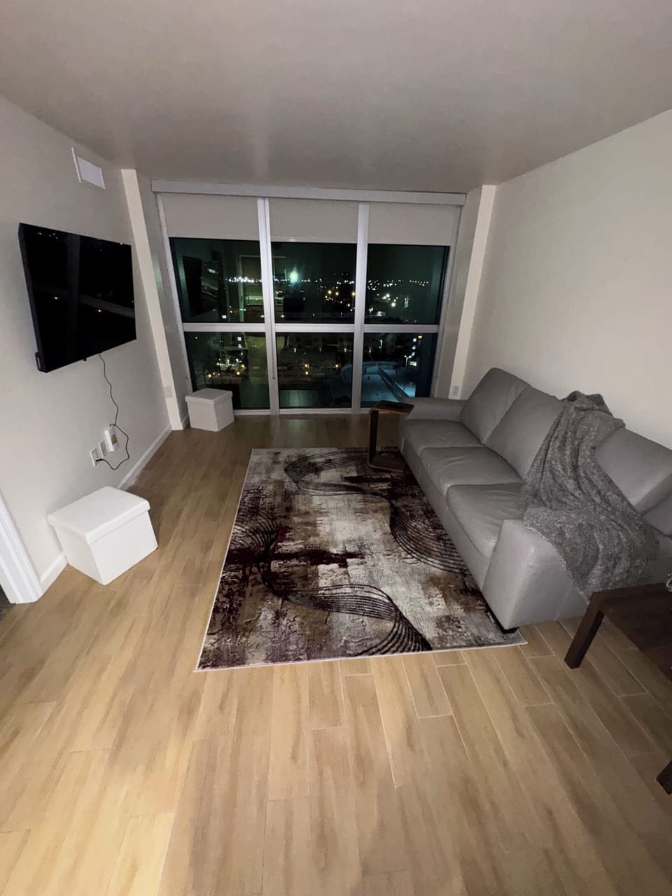 Living room view at night
