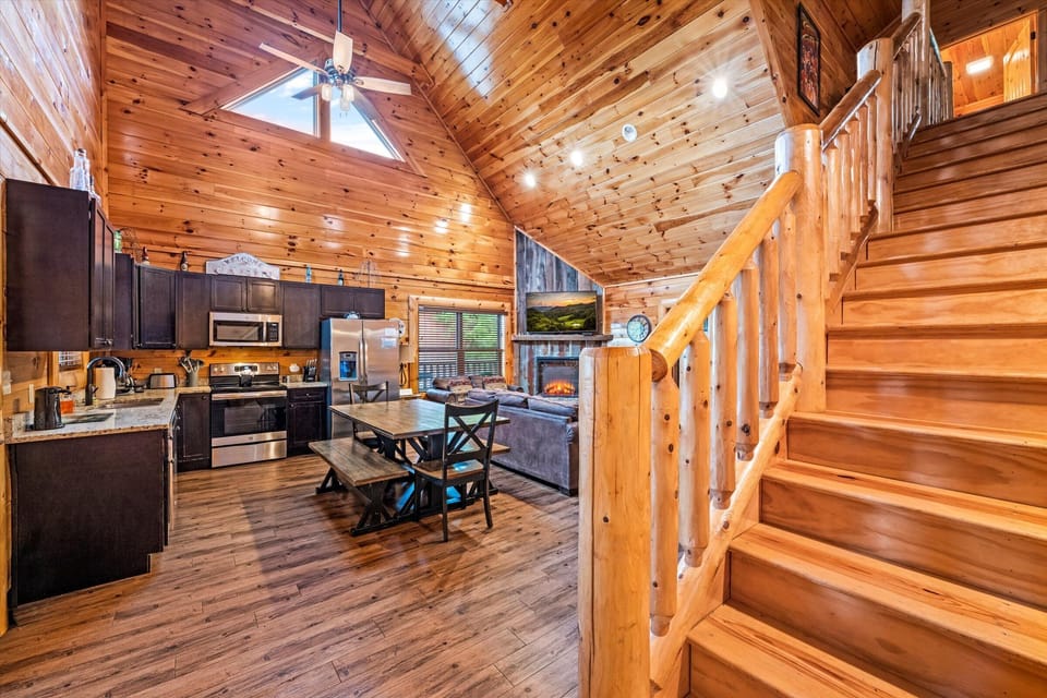 Gather, cook, and laugh together in this inviting open living space.