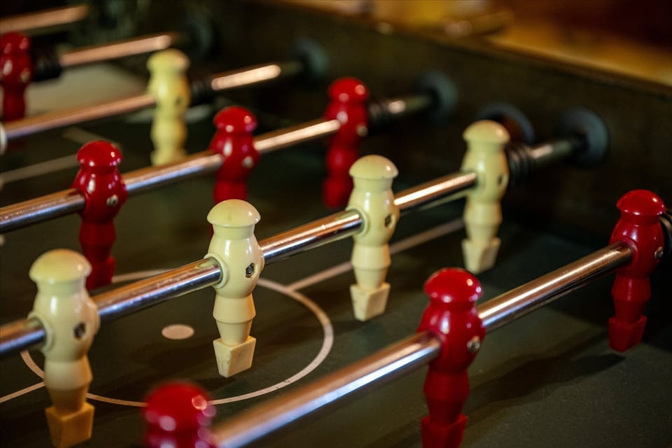 Challenge your friends or family to an exciting foosball match.