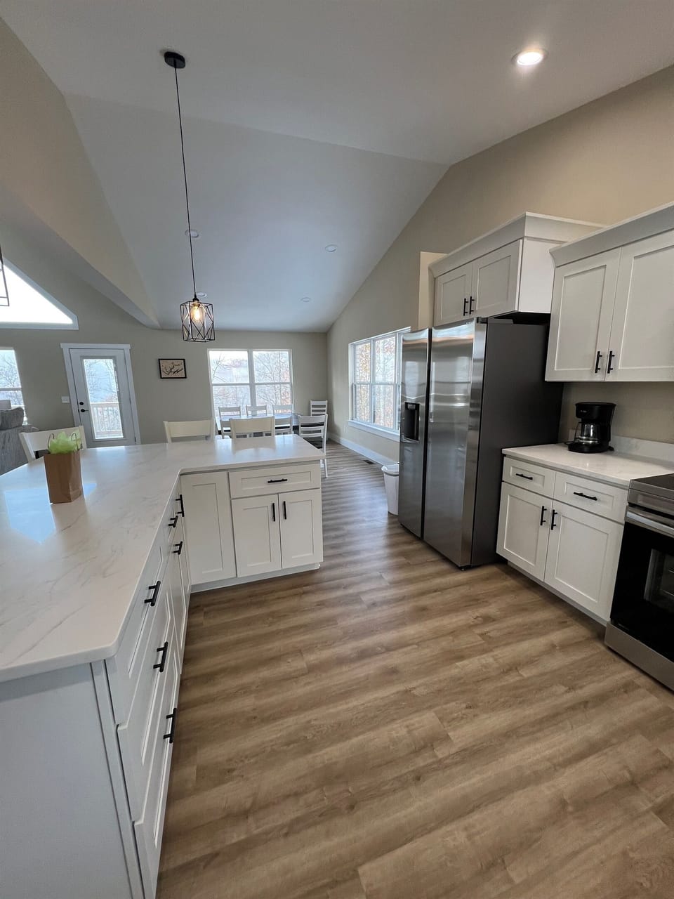 large kitchen with island