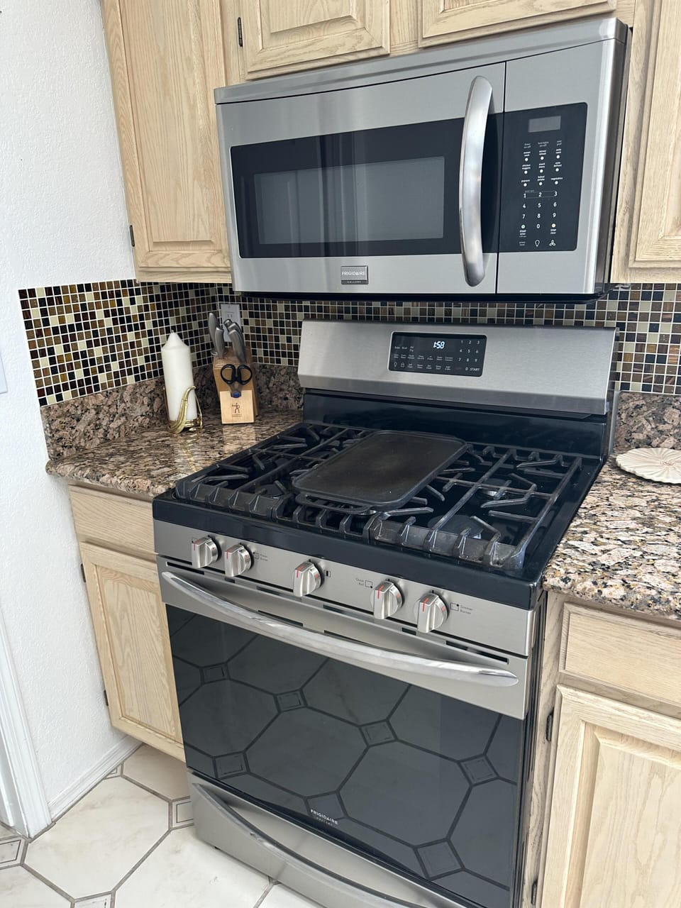 Fully equipped kitchen with Gas stove  ready to make your gourmet meal