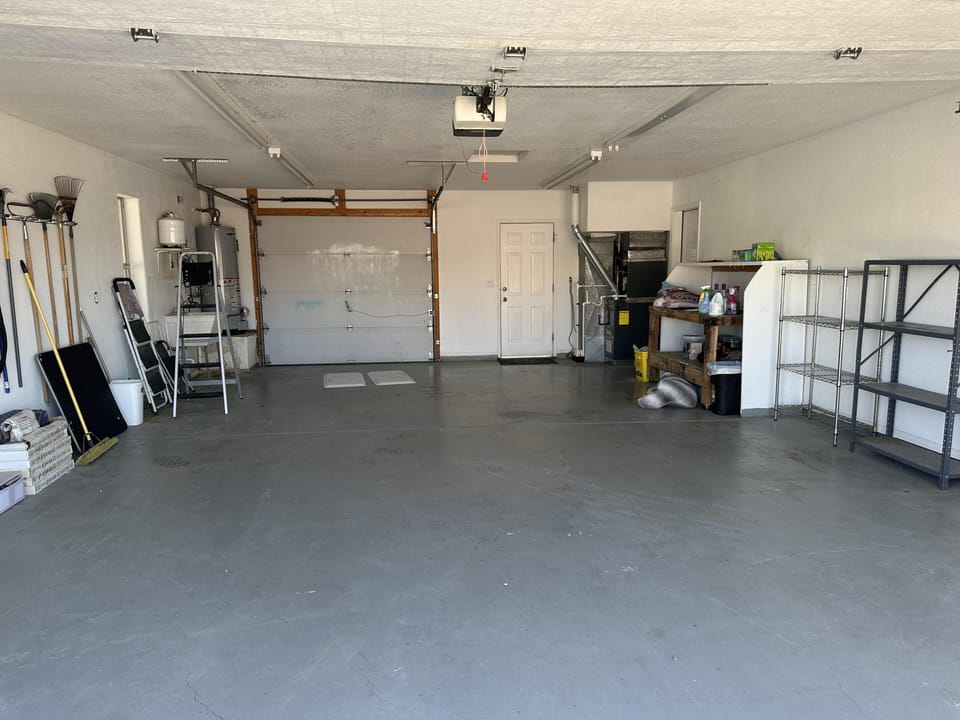 Double car garage included with rental