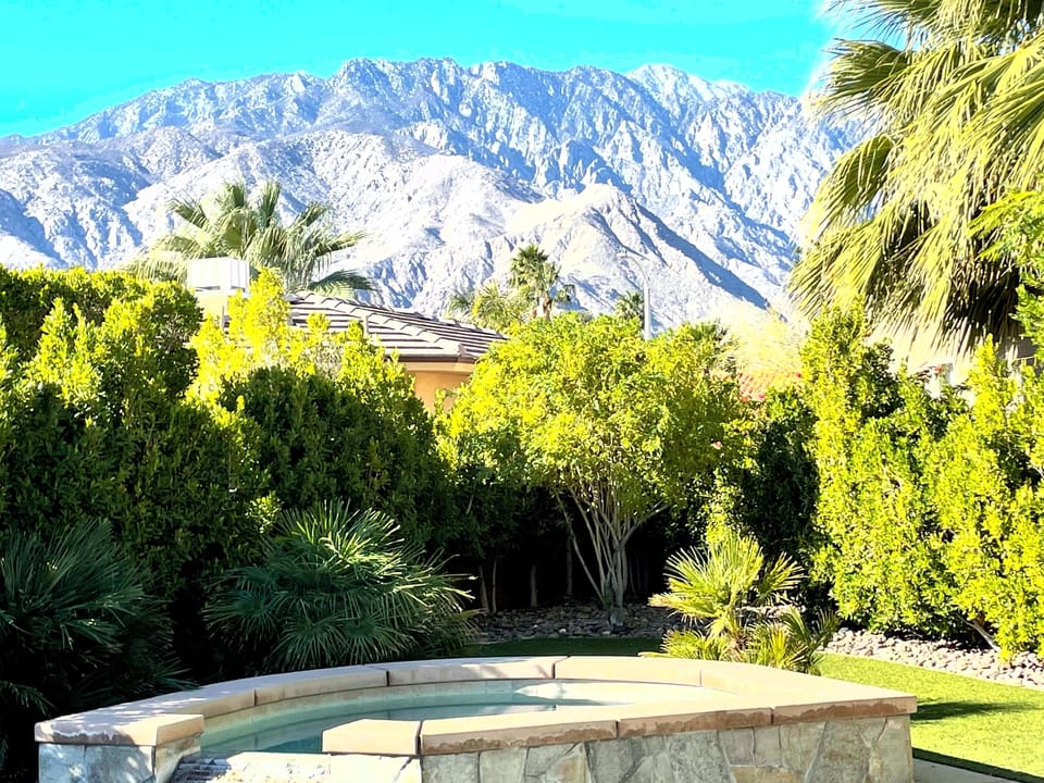 View of San Jacinto mountain from house and yard