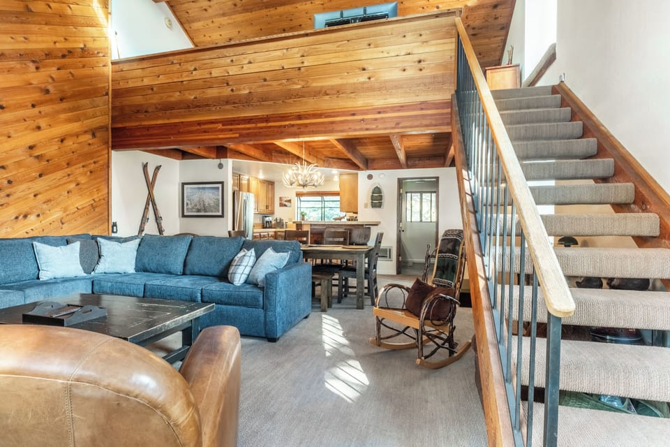 Stairs off the Living Room to Access the Loft