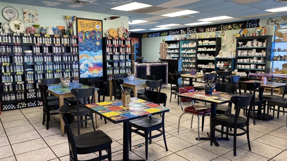 Local pottery display