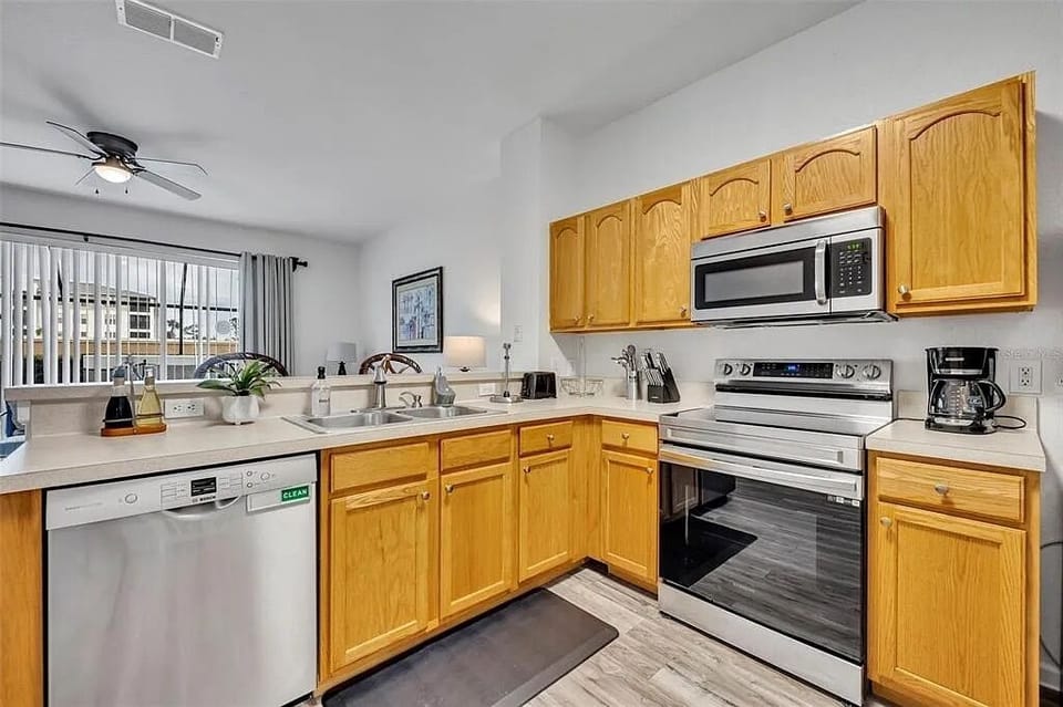 Fully-stocked kitchen